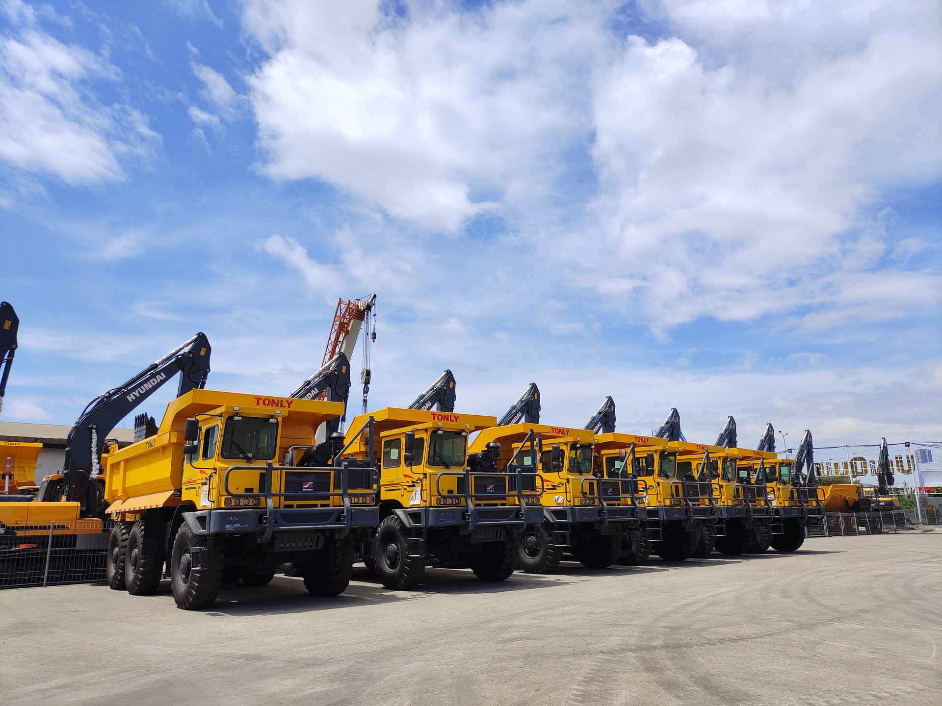 Mining off highway dump truck for material hauling. The truck  payload in various capacities